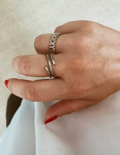 Anello Atena COLORE ARGENTO Bianco