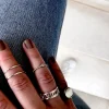 Anello Chevalier Regolabile Tondo COLORE ARGENTO Bianco