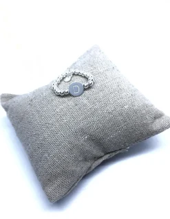 Anello Elastico con Palline e Lettera LETTERA lettera A