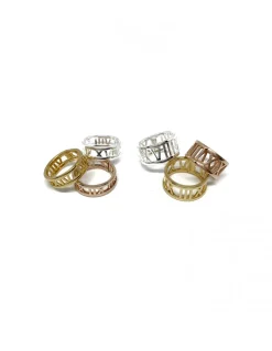Anello Numeri Romani COLORE ARGENTO Bianco MISURA ANELLO 12 GRANDEZZA piccoli