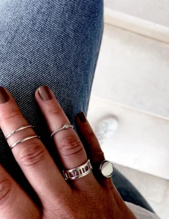 Anello Numeri Romani COLORE ARGENTO Bianco MISURA ANELLO 12 GRANDEZZA piccoli