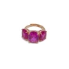 Anello Trilogy Luxury Ovale Fucsia