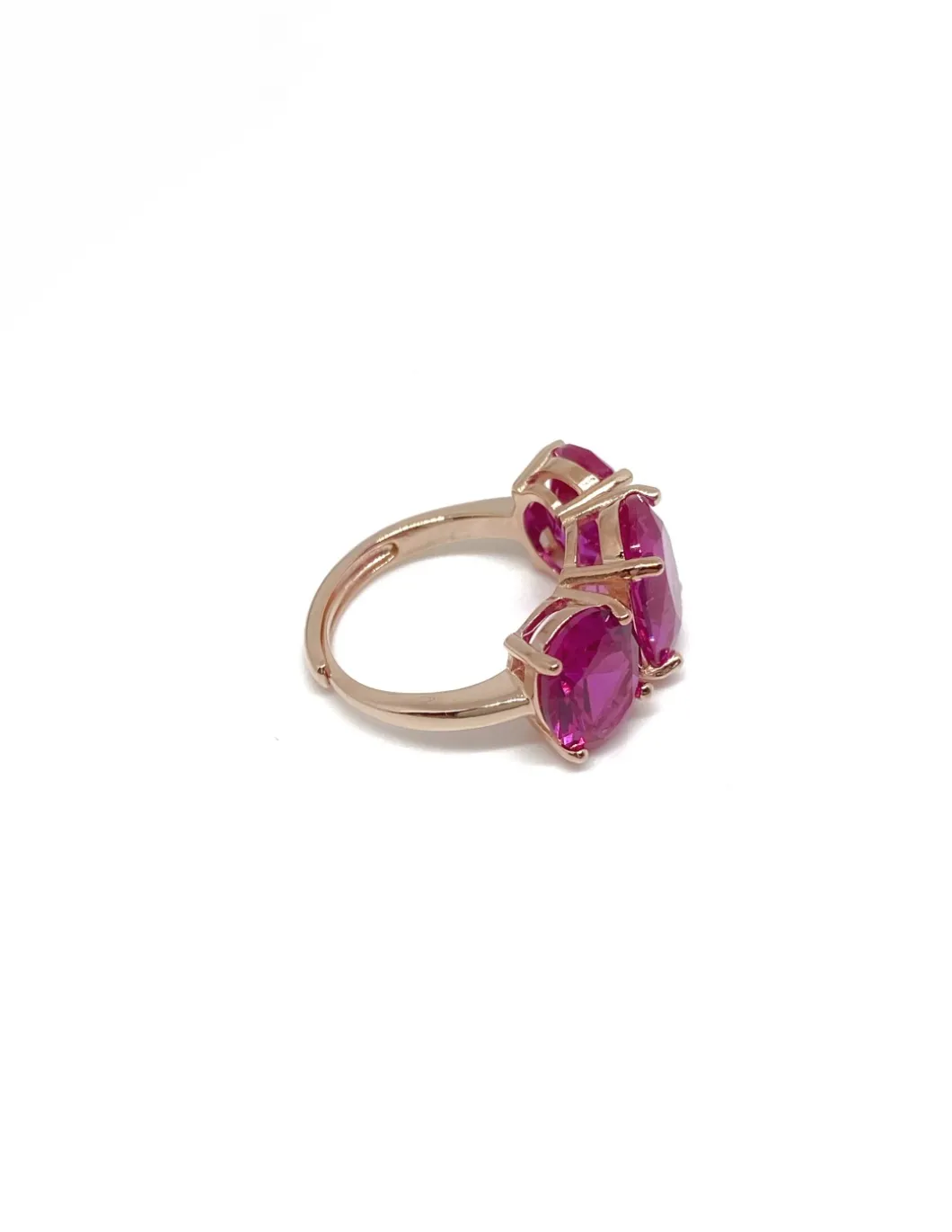Anello Trilogy Luxury Ovale Fucsia