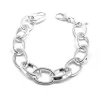 Bracciale a Catena Charme COLORE ARGENTO Bianco CIRCONFERENZA POLSO 17 cm