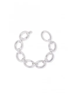 Bracciale a Catena Ovale COLORE ARGENTO Bianco CIRCONFERENZA POLSO 17 cm