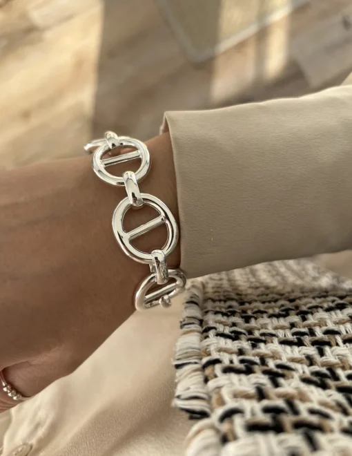 Bracciale Aeternus COLORE ARGENTO Bianco CIRCONFERENZA POLSO 17 cm GRANDEZZA piccoli