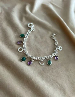Bracciale Ametista e Radice di Rubino