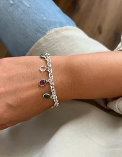 Bracciale Ametista e Radice di Rubino