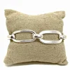 Bracciale Catena Jazz COLORE ARGENTO Bianco CIRCONFERENZA POLSO 15 cm