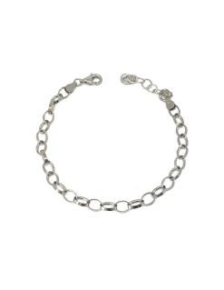 Bracciale Catenina Ovale COLORE ARGENTO Bianco
