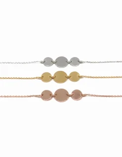 Bracciale con Tre Tondini COLORE ARGENTO Bianco