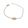 Bracciale Corona e Cuoricino COLORE ARGENTO Rosè