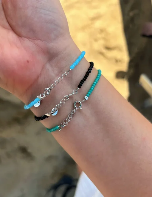 Bracciale Cristalli e Sfere Centrali COLORE CRISTALLI cristalli verde acqua