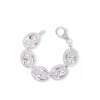 Bracciale Maglia Marina Bombata COLORE ARGENTO Bianco CIRCONFERENZA POLSO 18 - 19 cm