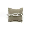 Bracciale Maglia Rettangolare Squadrata Lavorata Grande COLORE ARGENTO Bianco CIRCONFERENZA POLSO 21-22 cm