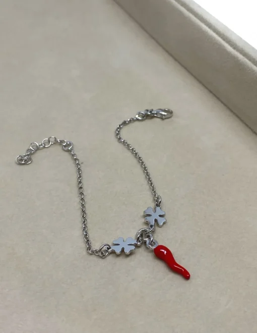 Bracciale Quadrifogli e Cornetto