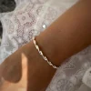 Bracciale Rigido Attorcigliato Big COLORE ARGENTO Bianco