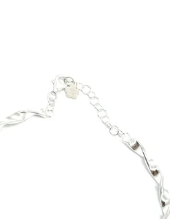 Bracciale Rigido Attorcigliato Big COLORE ARGENTO Bianco