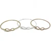 Bracciale Rigido con Infinito a Filo COLORE ARGENTO Bianco