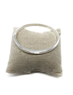 Bracciale Rigido Quadrato da 5 mm liscio COLORE ARGENTO Bianco