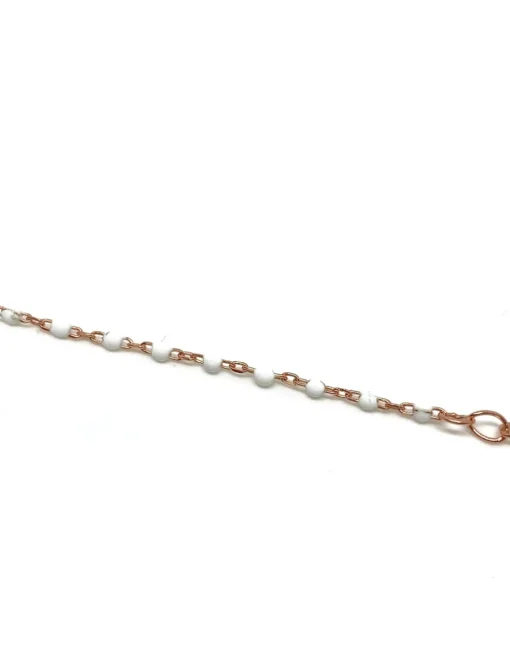 Bracciale Smaltato Bianco e Soggetto di Zirconi SOGGETTO cuore