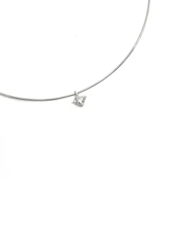 Collana Semirigida Punto Luce COLORE ARGENTO Bianco