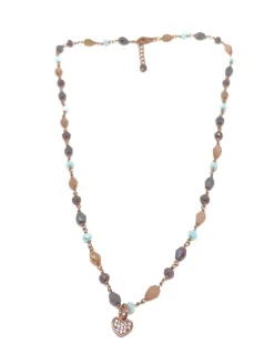 Collana Cristalli Multicolor Summer Pesca COLORE ARGENTO Rosè COLORE ZIRCONI zirconi bianchi SOGGETTO cuore