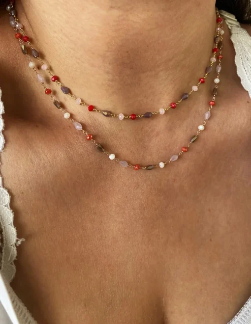 Collana Cristalli Padang COLORE ARGENTO Dorato