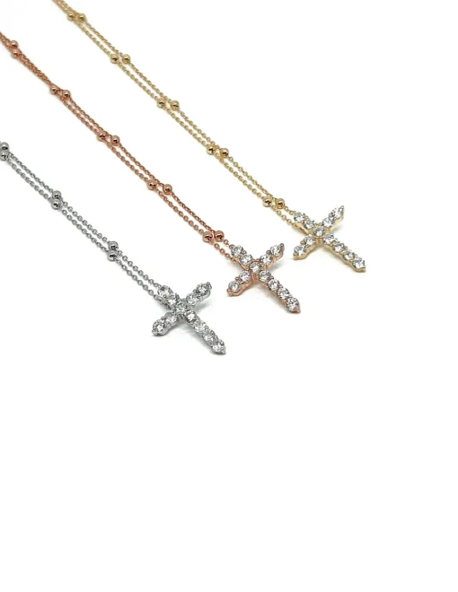 Collana Croce Big COLORE ARGENTO Dorato