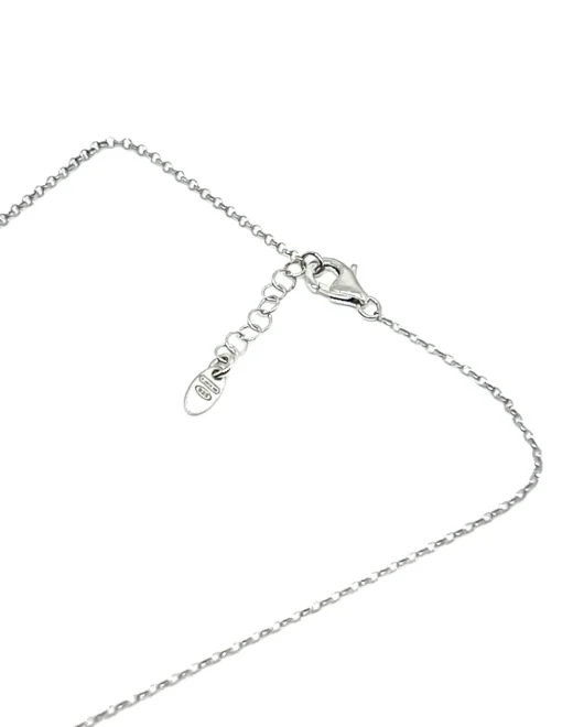 Collana Cuore a Filo COLORE ARGENTO Bianco