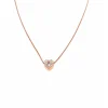 Collana Cuore Spesso di Zirconi COLORE ARGENTO Rosè COLORE ZIRCONI zirconi bianchi
