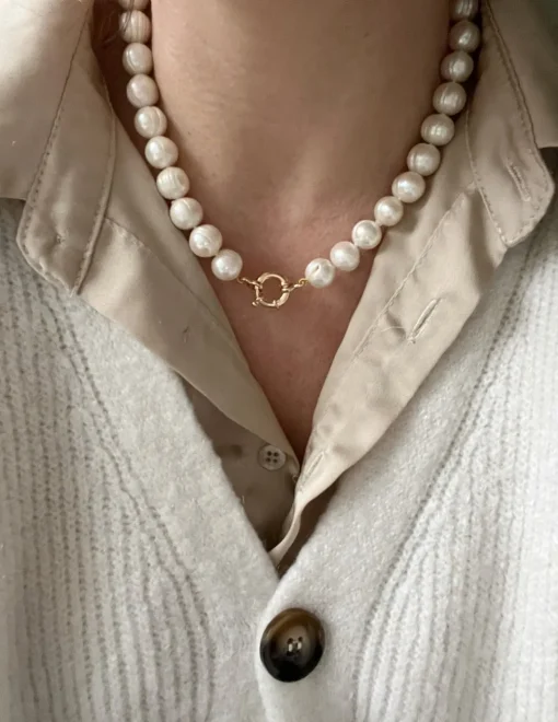 Collana di Perle Akiko COLORE ARGENTO Dorato OPZIONE Senza Soggetti