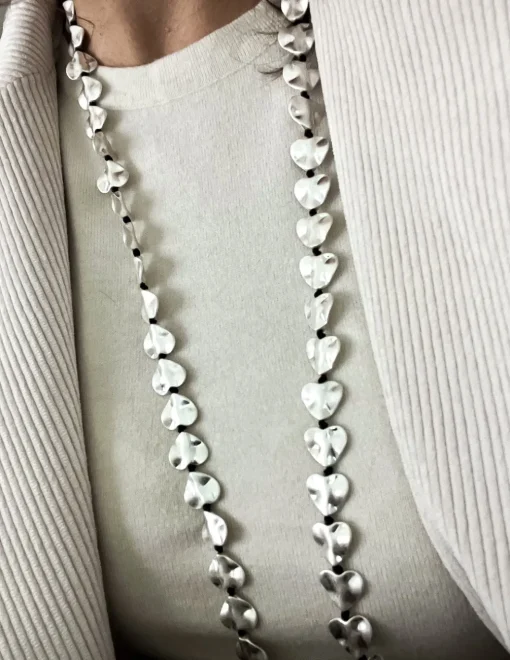 Collana Lunga Deva COLORE ALLUMINIO BIANCO