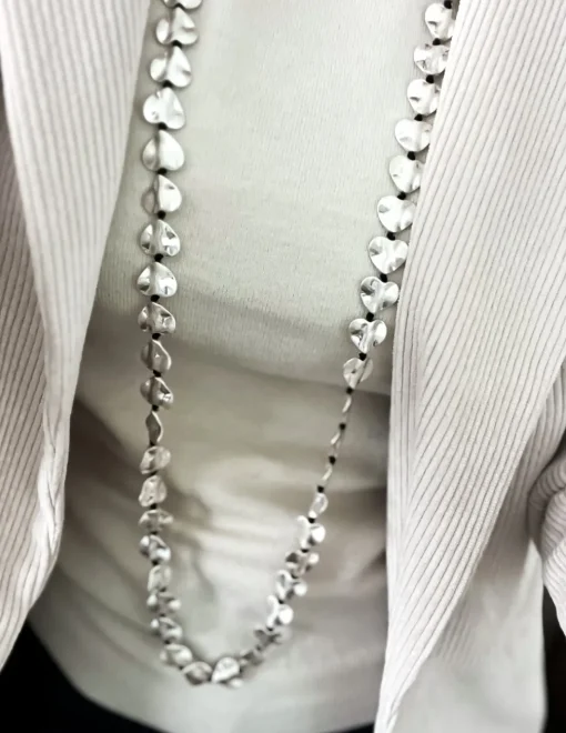 Collana Lunga Deva COLORE ALLUMINIO BIANCO