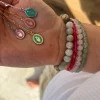 Collana Madonnina Smaltata COLORE ARGENTO Bianco COLORE SMALTO verde acqua