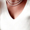 Collana Maglia Bizantina COLORE ARGENTO Bianco LUNGHEZZA COLLANA 40 cm GRANDEZZA DELLA MAGLIA S (5 mm)