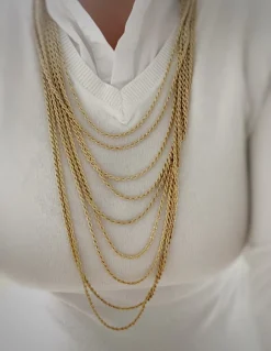 Collana Multifilo Torchon Amida COLORE ALLUMINIO DORATO