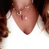 Collana Perle di Fiume e Soggetto in Zirconi COLORE ZIRCONI zirconi viola SOGGETTO cuore