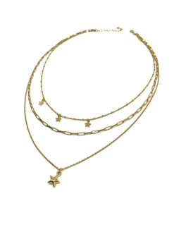 Collana Tre Fili Manhattan COLORE ARGENTO Dorato SOGGETTO stella