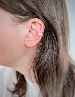 Ear Cuff Gothic COLORE PIETRE bianco/fucsia