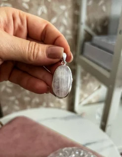 Medaglione Ovale Pietra di Luna 3,3 cm x 1,9 cm