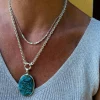 Medaglione Ovale Turchese Rame Azzurro