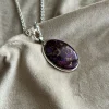 Medaglione Ovale Turchese Rame Viola