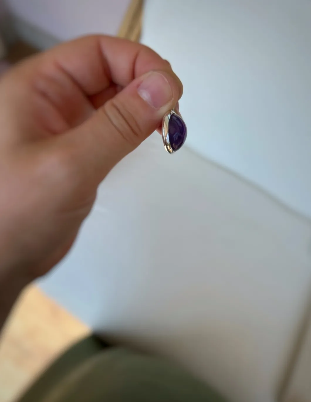 Medaglione Tondo Ametista 1.8 cm