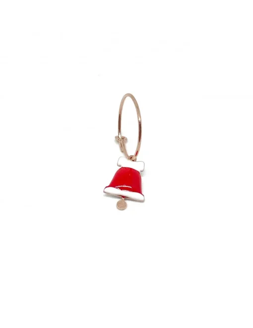 Monorecchino Cerchietto Campanellino Rosso COLORE ARGENTO Bianco