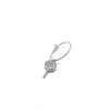 Monorecchino Cerchietto Dolcetto di Zirconi COLORE ARGENTO Bianco