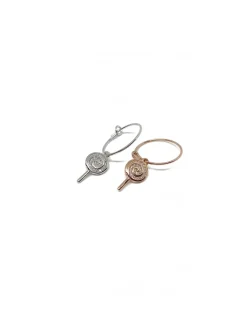 Monorecchino Cerchietto Dolcetto di Zirconi COLORE ARGENTO Bianco