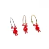 Monorecchino Cerchietto Renna Rossa COLORE ARGENTO Bianco