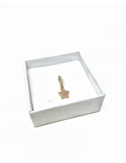 Monorecchino Scattino con Stella Pavè Pendente COLORE ARGENTO Rosè