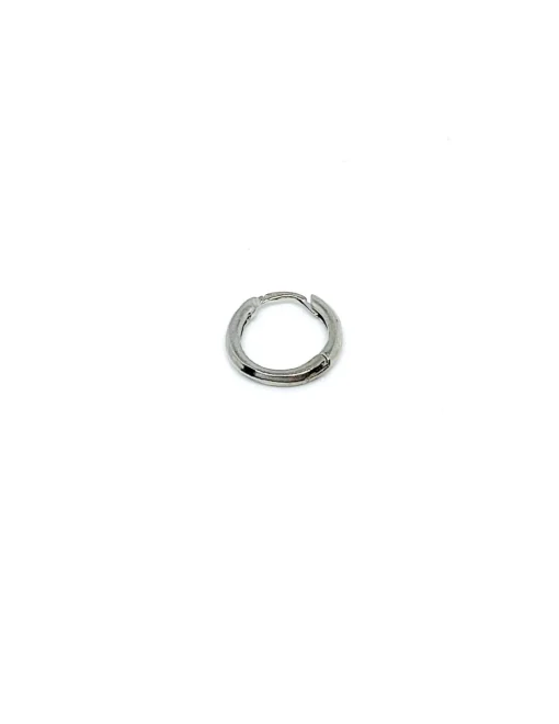 Monorecchino Scattino da 10 mm Liscio COLORE ARGENTO Bianco